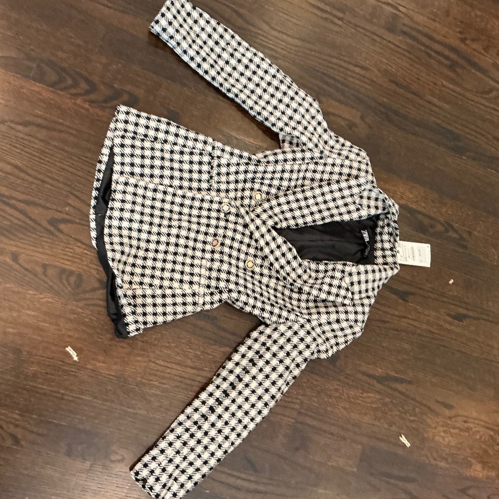 ZARA BLAZER, CHECKERED, NEW, TWEED
